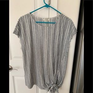 NWT, Max Studio Blouse, Size L, Blue and White